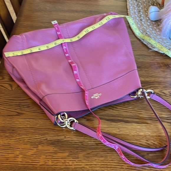Coach Pink Leather Women's Bag - Picture 6 of 7